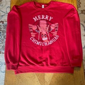 Jerzees Vibrant Red Chimichangas Crewneck Sweater